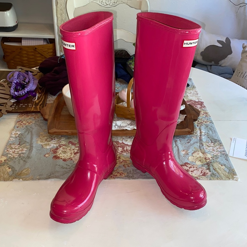 Hot Pink Hunter Boots